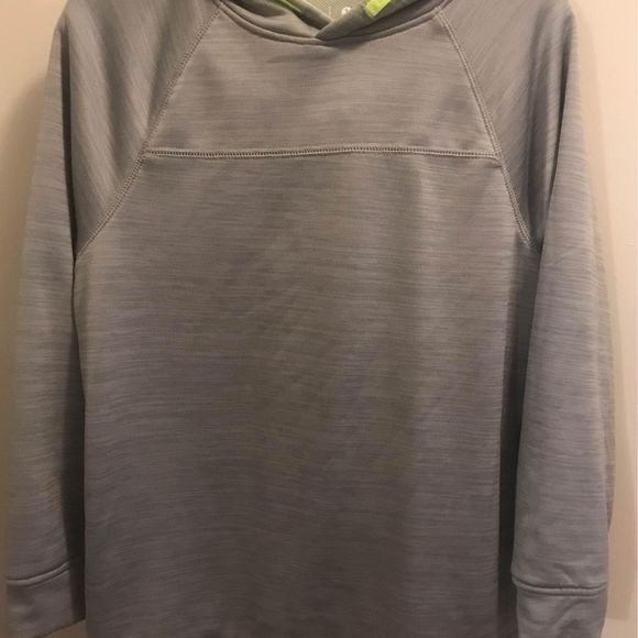 Boys Gray Hoodie Neon Green Inside Hood Xersion Size M 10/12 Great Condition - Picture 1 of 4